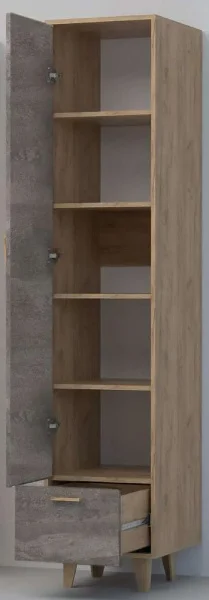 Пенал Эго П-1 (НГ) дуб крафт золотой/камень темный