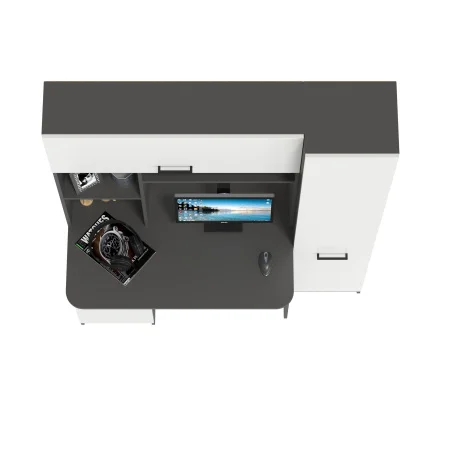 Стол рабочий Aльфа 6-0603 графит/белый