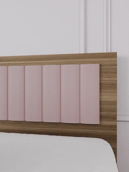 Кровать Роза 160 орех франклин/пудра скин тренто Кровать Роза 160 орех франклин/пудра скин тренто