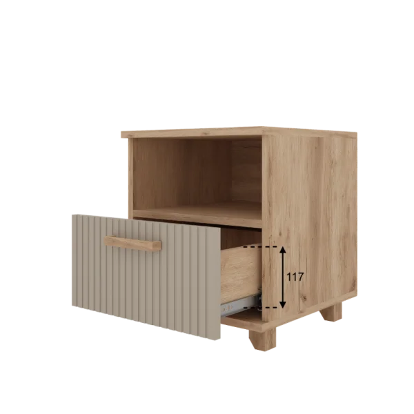 Тумба прикроватная Ньерд дуб вотан/ива пепельная Тумба прикроватная Ньерд дуб вотан/ива пепельная