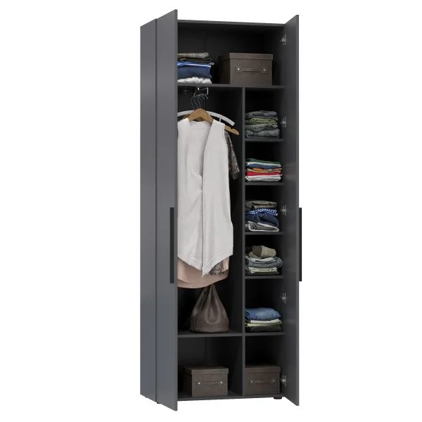 Шкаф для одежды Эйр 13.340 серый графит