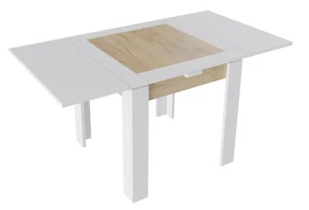 Стол раздвижной Хьюстон тип 3 белый/дуб крафт золотой
