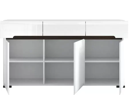 Тумба Ацтека KОМ3D3S/8/15 белый глянец