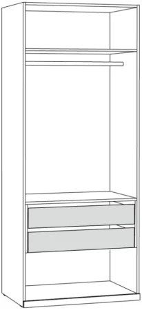 Шкаф-витрина Амьен 16.395 плейн/веллюто капучино