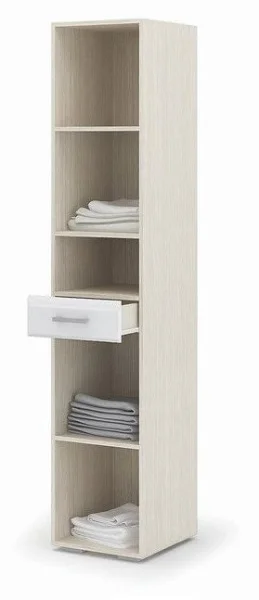 Пенал с ящиком Симба дуб белфорт/белый глянец