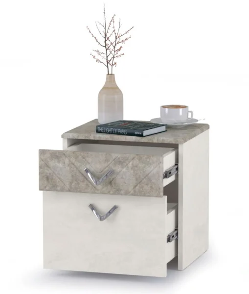Тумба прикроватная Амели 13.78 шёлковый камень/бетон чикаго беж Тумба прикроватная Амели 13.78 шёлковый камень/бетон чикаго беж