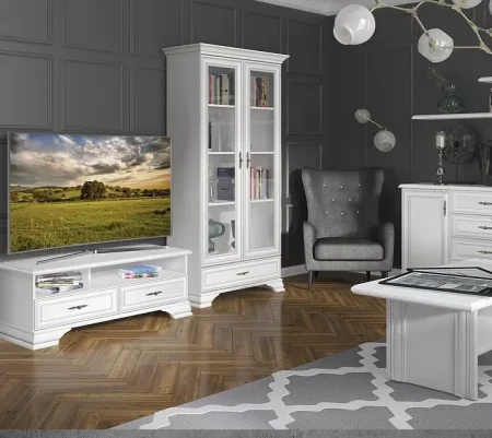 Шкаф-витрина Кентаки REG2W1S белый