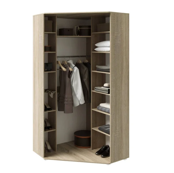 Шкаф угловой универсальный Ким дуб сонома/графит