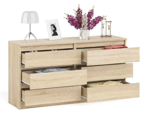 Комод на шесть ящиков МК 1380.6 дуб сонома Комод на шесть ящиков МК 1380.6 дуб сонома