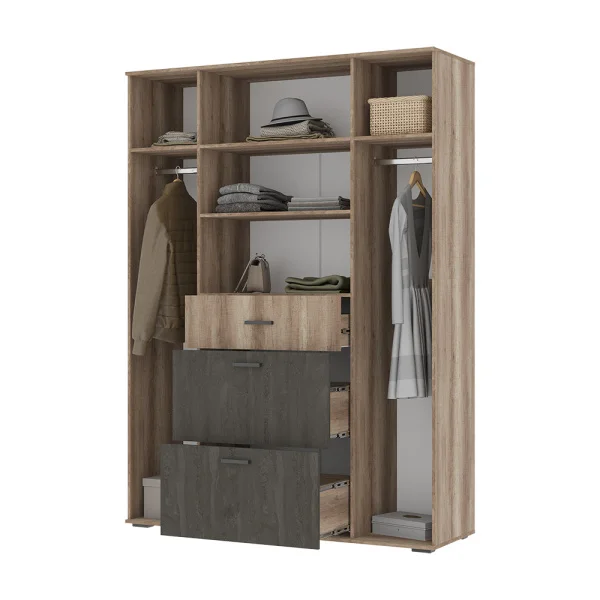 Шкаф Соло-3 (Нельсон ШК-03) дуб каньон/железный камень