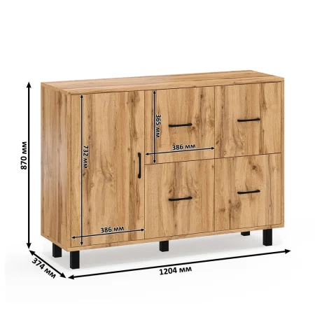 Комод 125-1204 дуб вотан