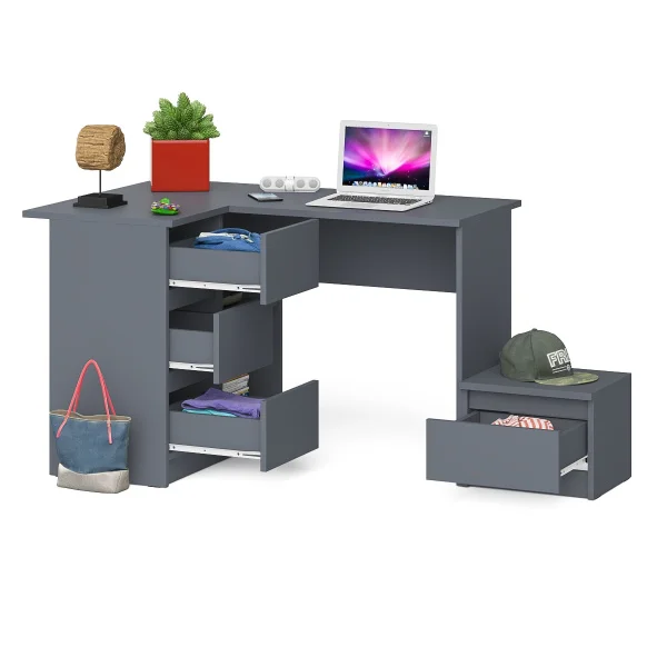 Комплект Мори Стол компьютерный МС-16 + Тумба ТПМ 400.1 графит