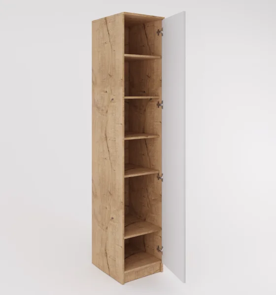 Шкаф Охта Лайт 400 дуб вотан/белый