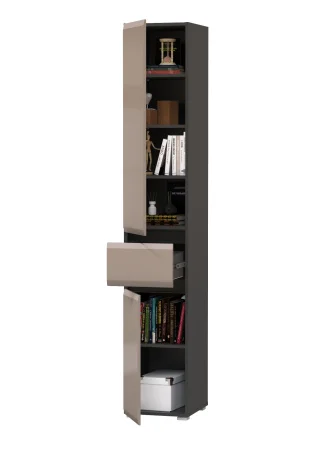 Шкаф с ящиком Сидней 13.202 антрацит/веллюто капучино