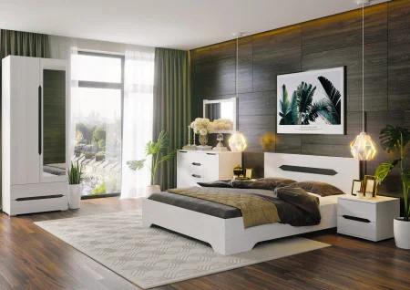 Кровать Валенсия 1600 ясень анкор светлый