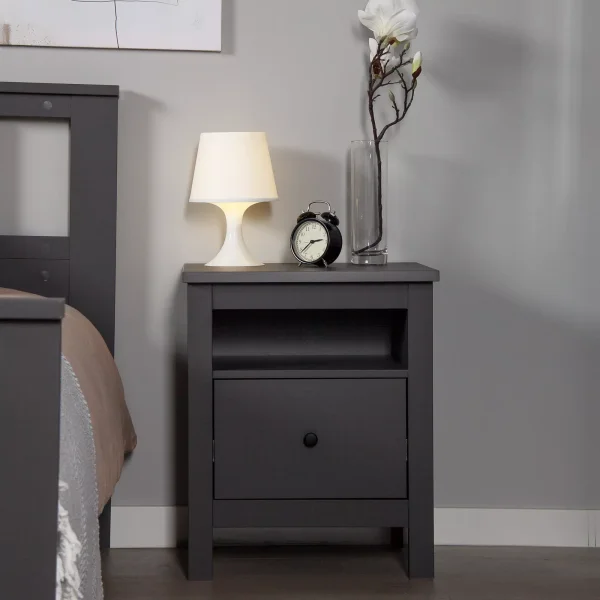 Тумба прикроватная Сага серая