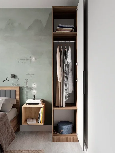 Шкаф Роза 450 орех франклин/графит скин ройс