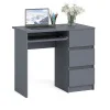 Стол компьютерный три ящика МС-6 графит (правый)