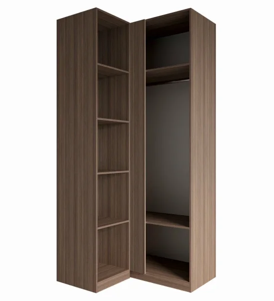 Шкаф угловой Роза 1100 орех франклин/бежевый скин ройс