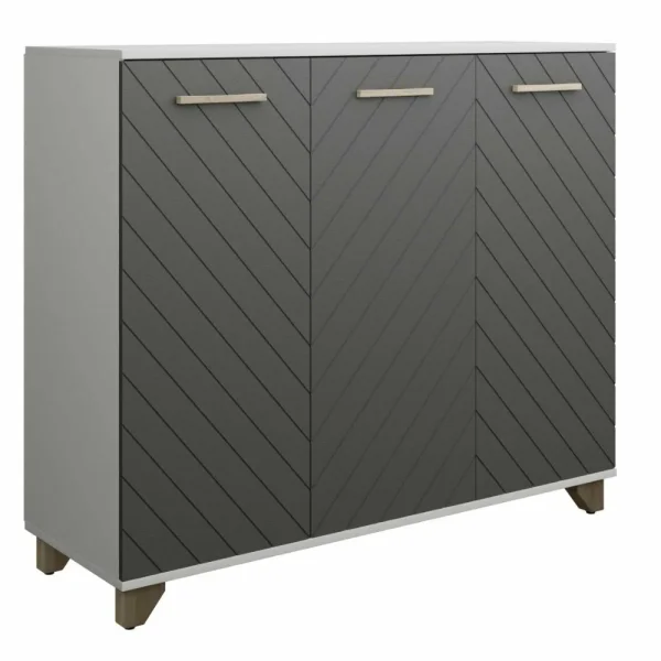 Комод Стокгольм белый/серый графит Комод Стокгольм белый/серый графит