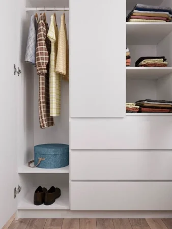 Шкаф трехдверный Мори МШ 1200.1 белый