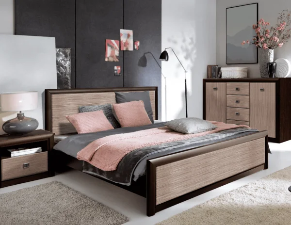 Кровать Коен LOZ 180x200 венге/штрокс Кровать Коен LOZ 180x200 венге/штрокс