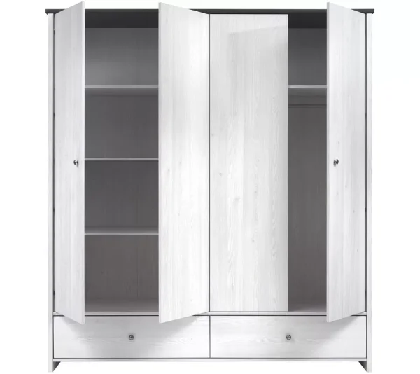 Шкаф платяной Порто SZF4D2S джанни/сосна ларико