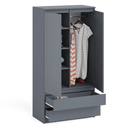 Шкаф два ящика и две дверки МШ 900.1 графит