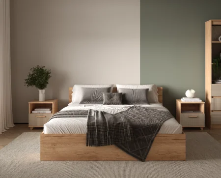 Тумба прикроватная Ньерд дуб вотан/ива пепельная