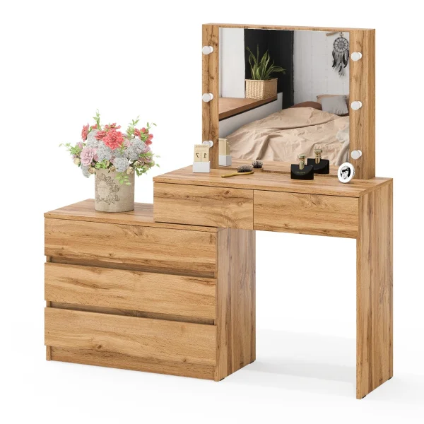 Стол косметический с подсветкой 110 дуб вотан Стол косметический с подсветкой 110 дуб вотан