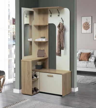 Вешалка напольная Антре дуб сонома/белый