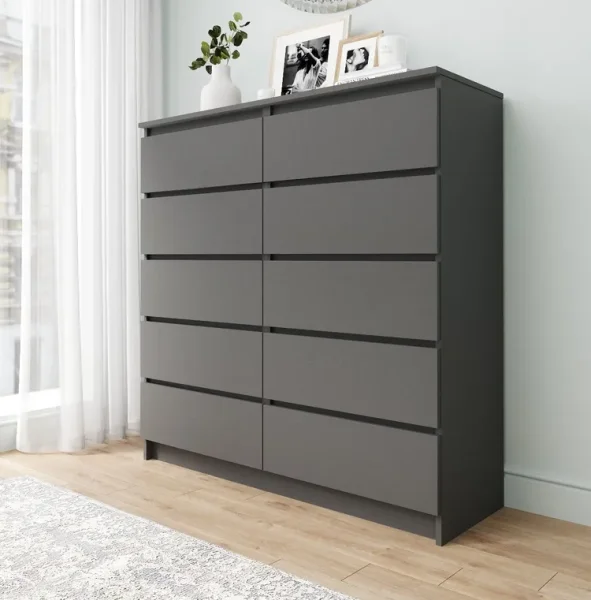 Комод Мори МК 1200.10 графит (10 ящиков) Комод Мори МК 1200.10 графит (10 ящиков)