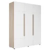 Шкаф 3-х створчатый Палермо-3 ШК-011 ясень шимо светлый/белый глянец