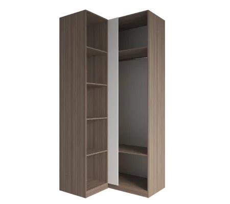 Шкаф угловой Роза 1100 орех франклин/белый софт тренто