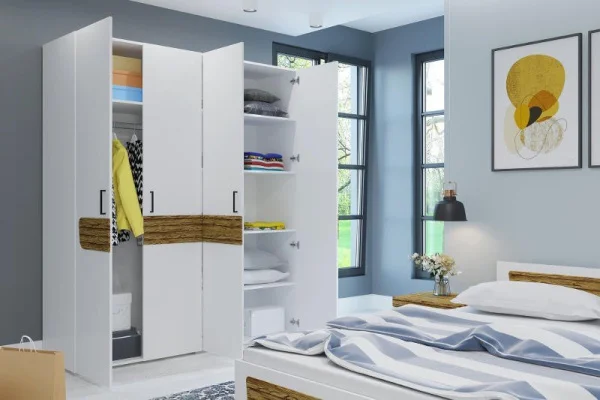 Спальня Милана белый/сосна гранд Спальня Милана белый/сосна гранд