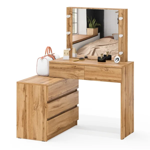 Стол косметический с подсветкой 110 дуб вотан Стол косметический с подсветкой 110 дуб вотан