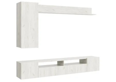 Стенка подвесная Соло-16 дуб крафт белый