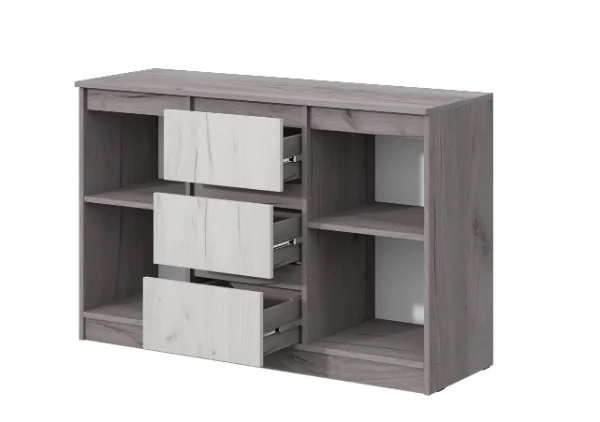 Комод Соната №4 1200 дуб крафт серый/дуб крафт белый Комод Соната №4 1200 дуб крафт серый/дуб крафт белый