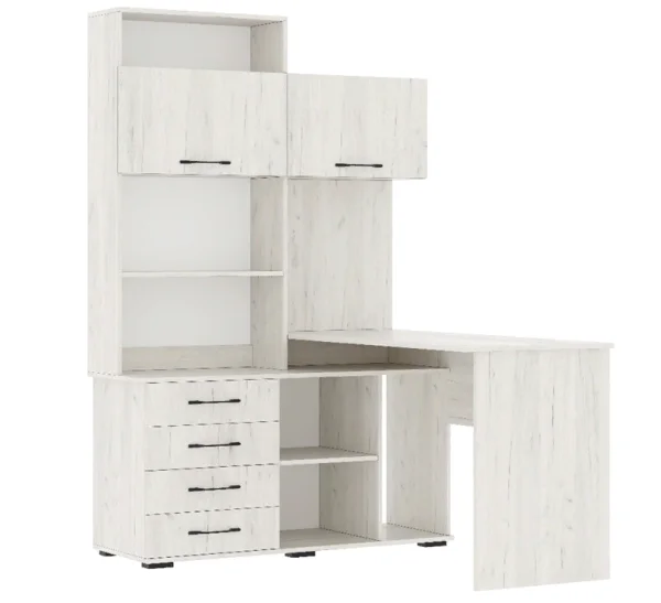 Стол компьютерный ПКС-11 дуб крафт белый