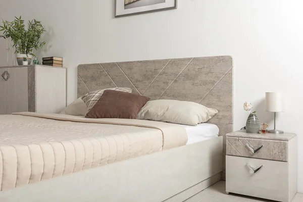 Кровать Амели 11.31 шёлковый камень/бетон чикаго беж Кровать Амели 11.31 шёлковый камень/бетон чикаго беж