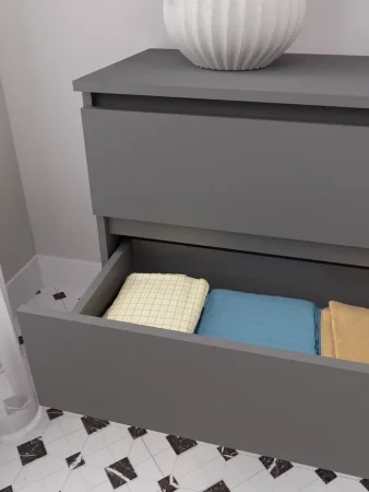 Комод шесть ящиков Мори МК 1380.6 графит