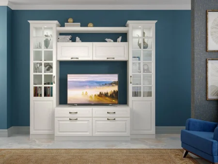 Модульная гостиная Ливерпуль ясень ваниль/белый (Набор 1)