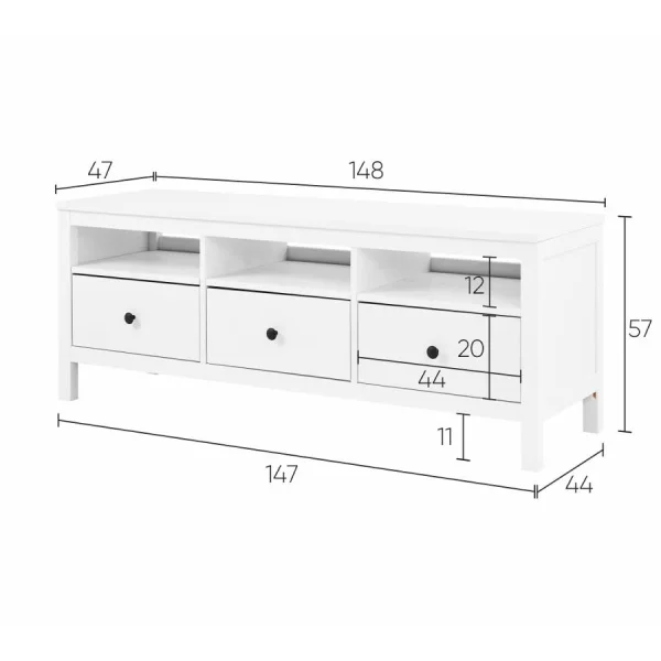 Тумба под телевизор Кымор 148 белый Тумба под телевизор Кымор 148 белый