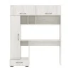 Компьютерный стол ПКС-1 дуб крафт белый