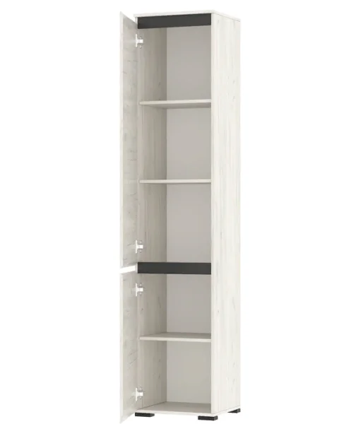 Пенал Гретта 2С дуб крафт белый/антрацит