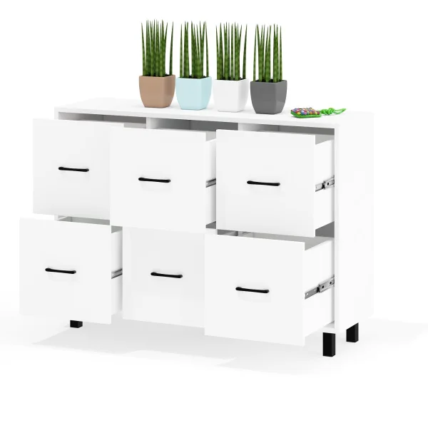 Комод 6 ящиков 127-1204 белый Комод 6 ящиков 127-1204 белый