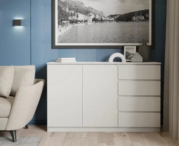 Комод широкий Мори МК 1600.1 сатин Комод широкий Мори МК 1600.1 сатин