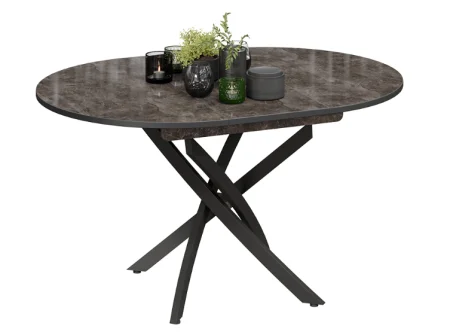 Стол обеденный Diamond тип 3 ателье темный глянец