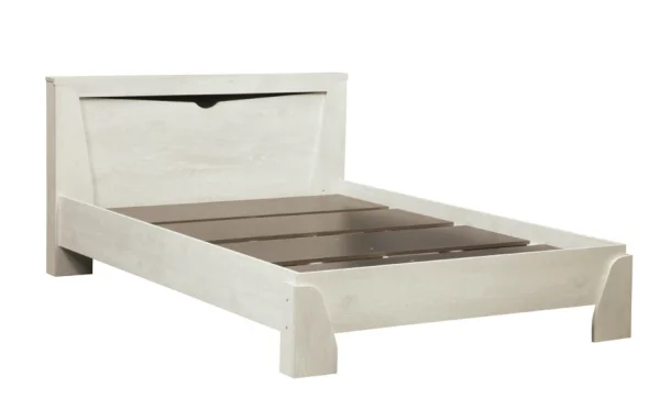 Кровать двойная Лючия 33.08-02 бетон пайн белый Кровать двойная Лючия 33.08-02 бетон пайн белый