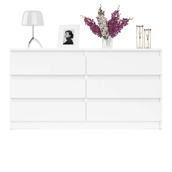 Комод на шесть ящиков МК 1380.6 белый Комод на шесть ящиков МК 1380.6 белый